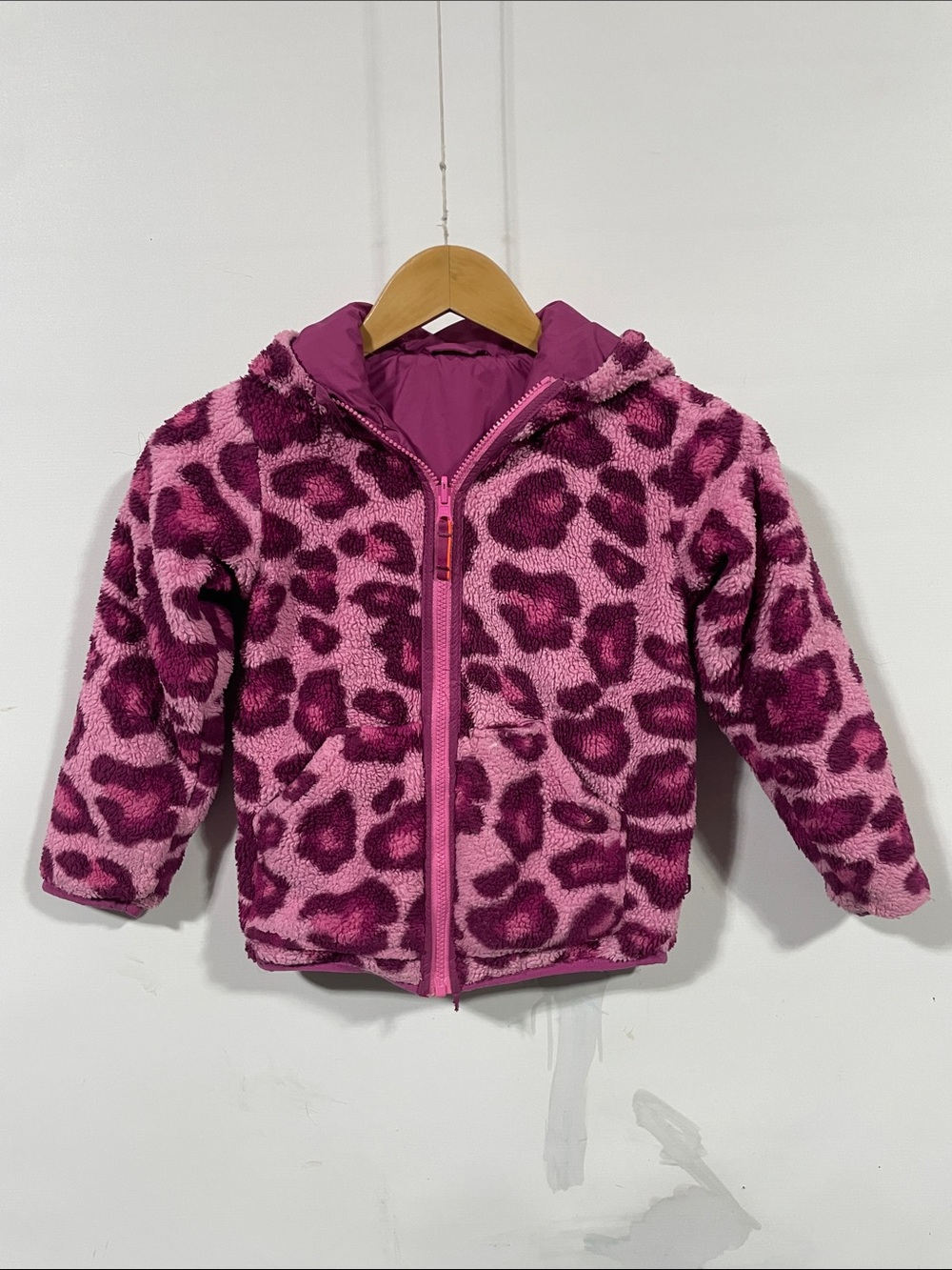 Helly Hansen Pink Leopard Hooded Puffer Jacket